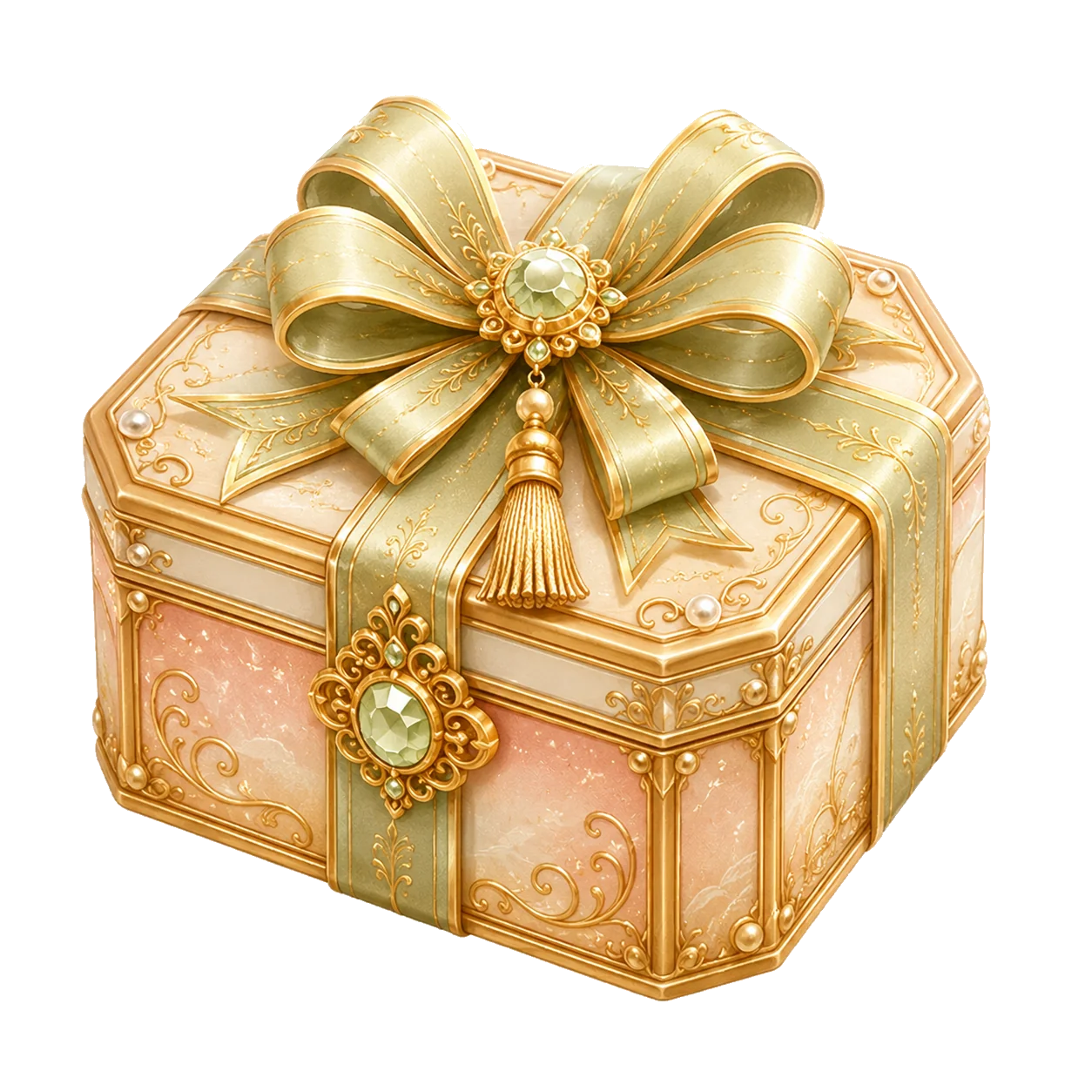 Golden Keepsake Gift Box
